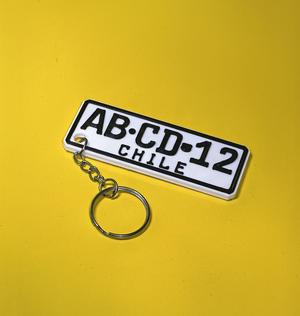 Chile patent keychain / color change by layers