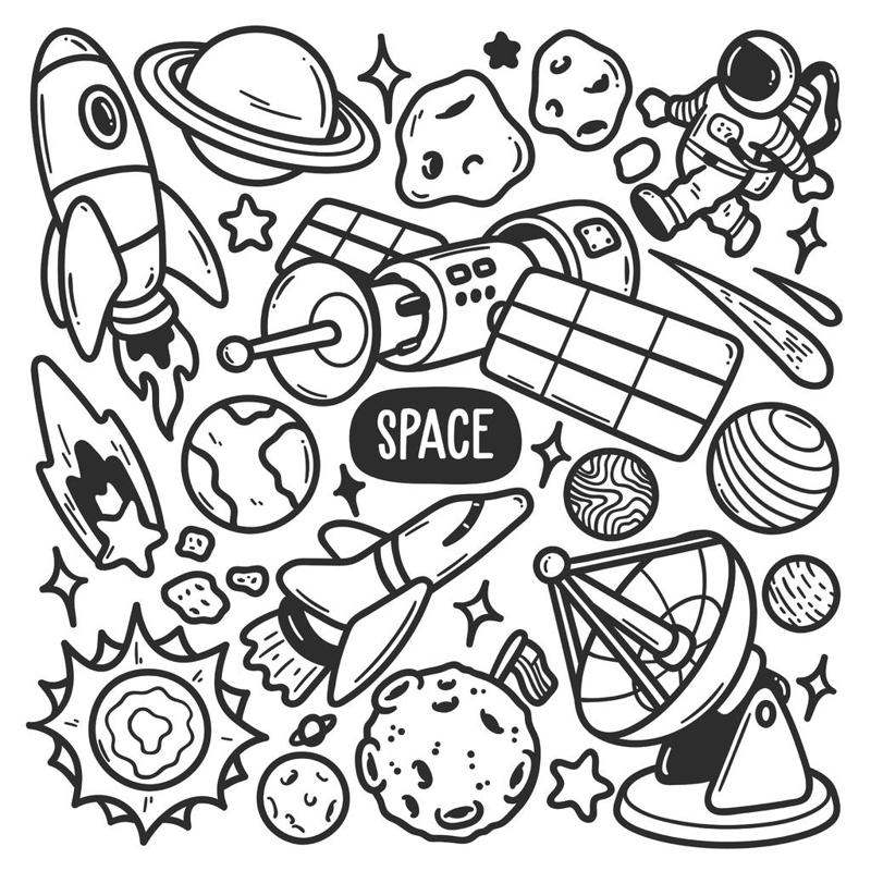 Space cupcake toppers