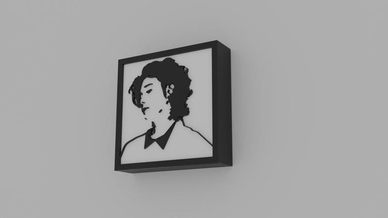 Image SUGA BTS - cube - lamp.