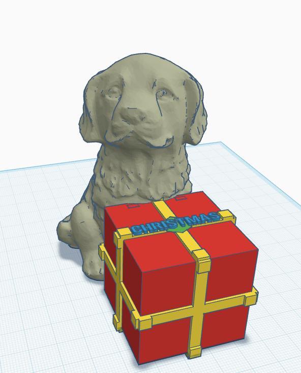 Dog With Christmas Gift