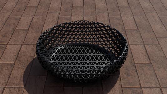 Angled Triangles See Through Bowl
