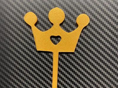 crown cake topper