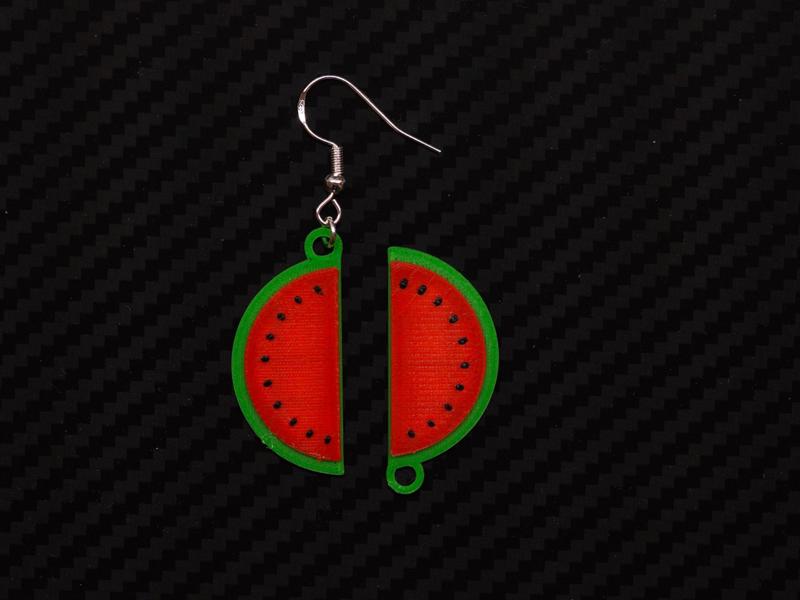 Earrings Watermelon M03 - 20 min print time