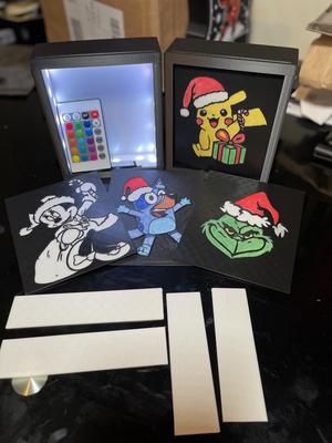 Led light box changeable slides 