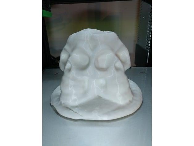 Two-faced skull - happy accident