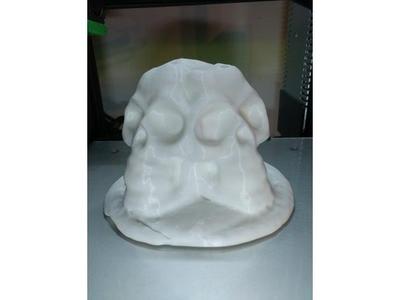 Two-faced skull - happy accident