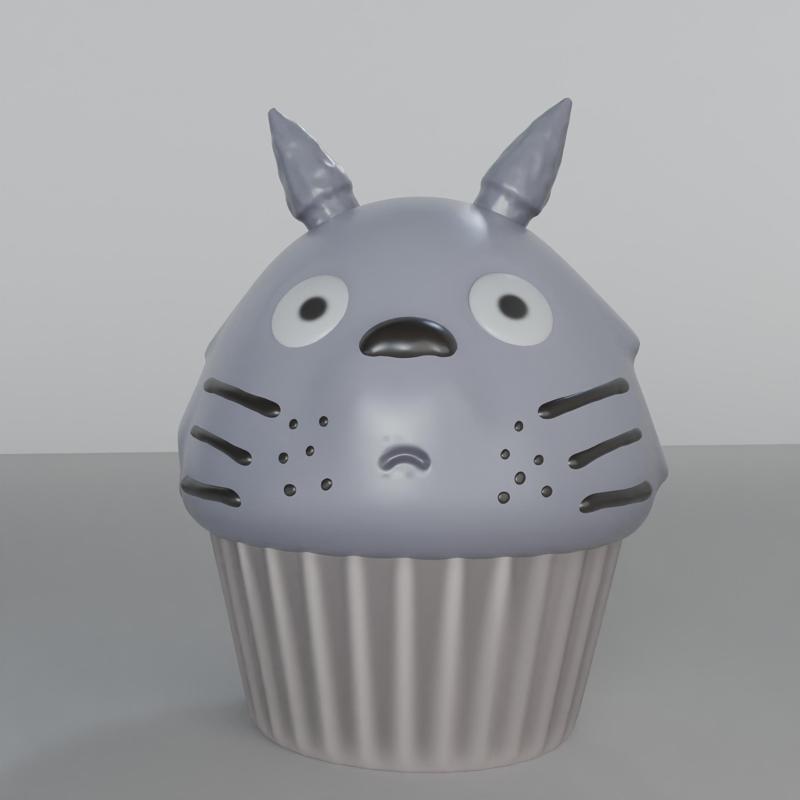 Totoro as muffin | My Neighbor Totoro | chibi | studio Ghibli | cupcake
