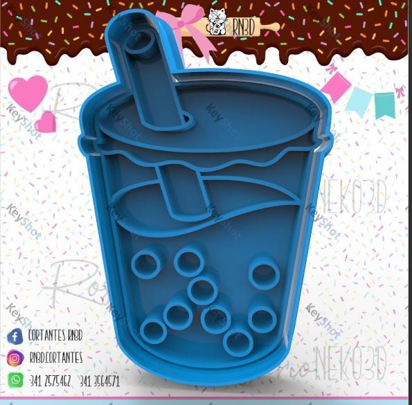 Bubble tea cookie cutter - VASO DE GASOSA - bubble tea cookie cutter