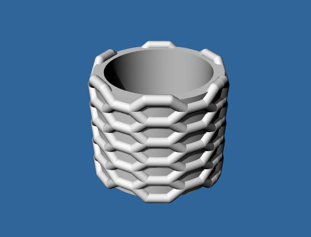 CYLINDER , VASE , VASE , CONTAINER , BASE , TUBE , VASE , EXAGONAL MAYA DESIGN7X6