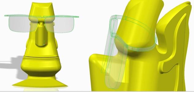 Moai eyeglass holder