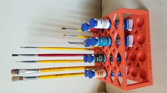 Paint & Brush Holder