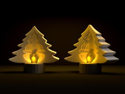 Christmas Tree Decorative LED Tea Light Candle