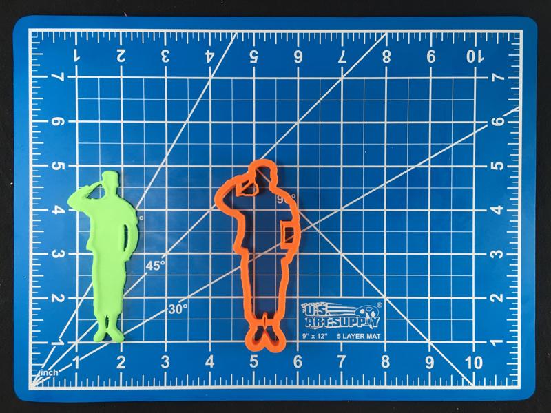 Soldier Silhouette Cookie Cutters Multiple Sizes