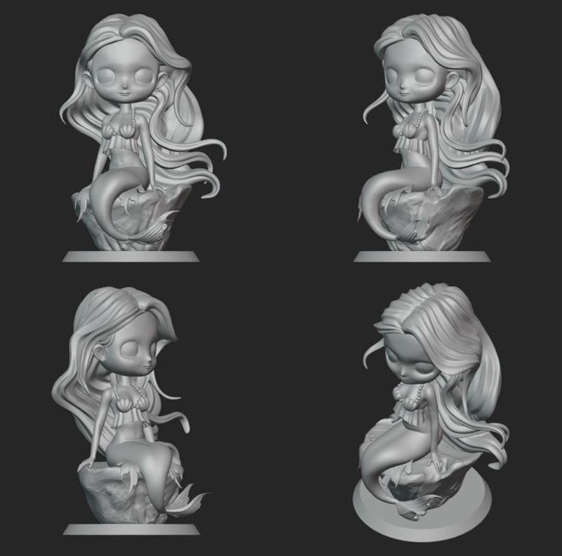 Mermaid 3d Stl File | Mermaid Digital File