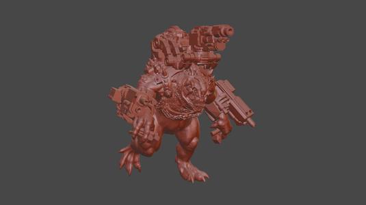 Gears of War Brumak stl- Standing and running