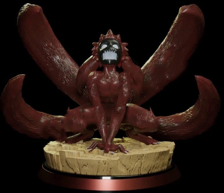 Naruto Four-Tailed Form Rampage Mode Nine-Tailed Fox Naruto Shippuden