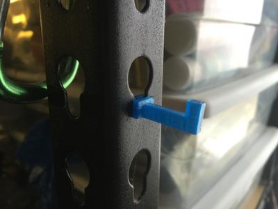 Keyhole Hook for Metal Shelving Units with 1/2"x1/4" keyholes