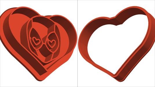Deadpool Love Cookie Cutter - Valentine's Day