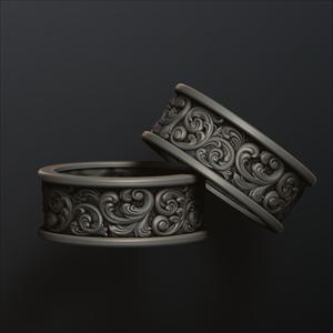 Ornamental Baroque Ring 3D print model