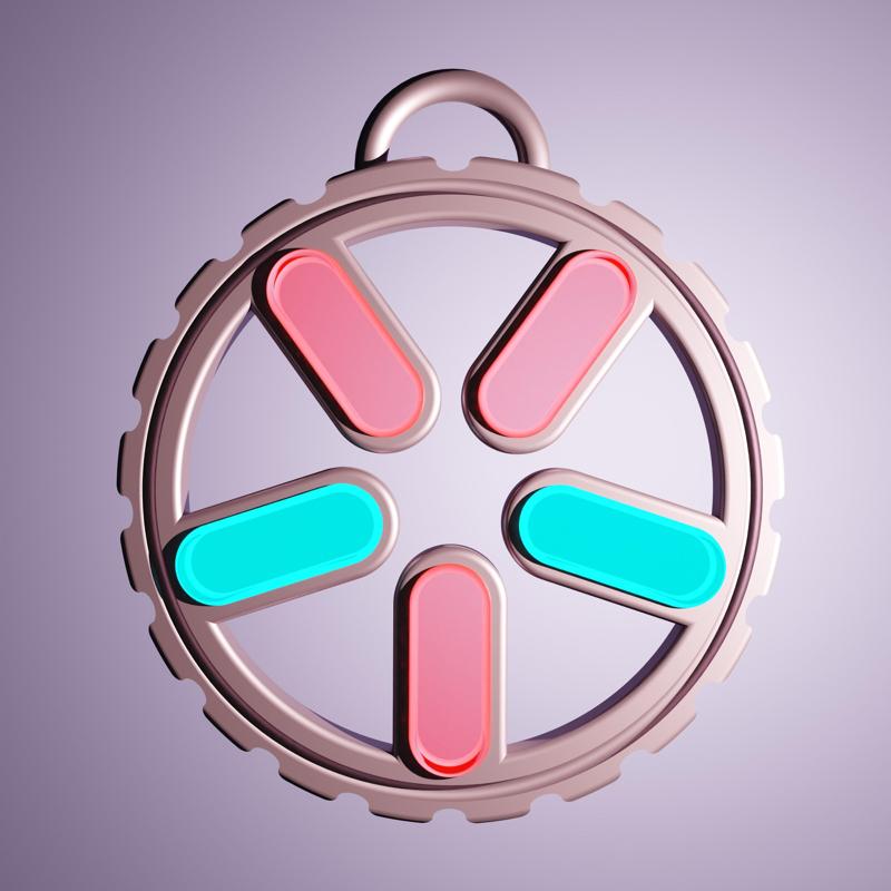 Gear keychain 3D print model