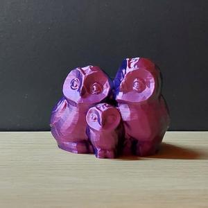 Owl Family - Low poly