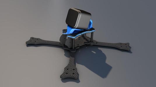 Emax Hawk 5 GoPro Mount with VTX Antenna holder V2