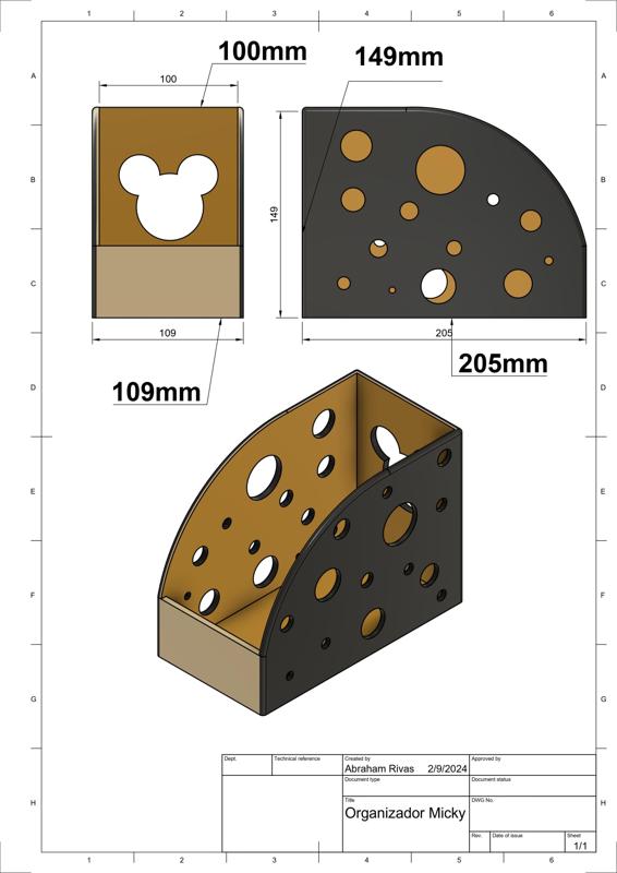 Micky Mouse Organizer