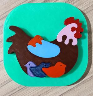 Chicken puzzle for kids