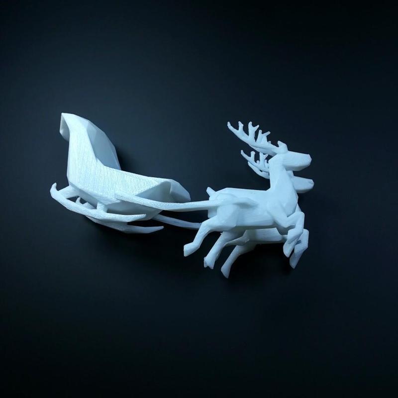 SANTA'S SLEIGH lowpoly - by Objoy Creation