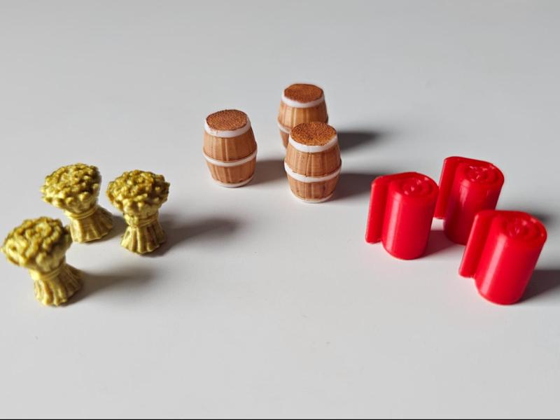 Carcassonne tokens Traders and Builders