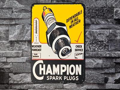 Hueforge Vintage Champion Spark Plugs