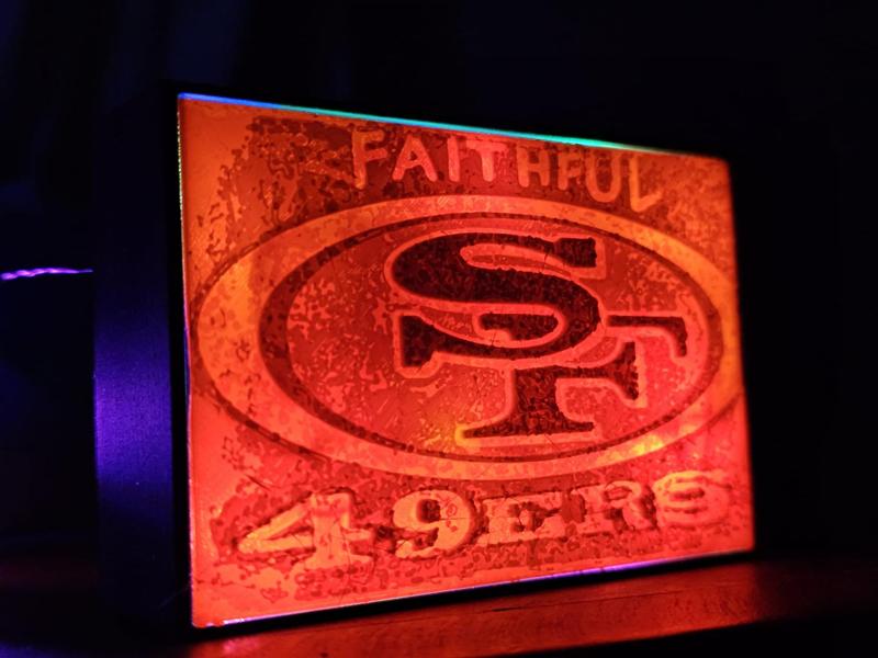 Hueforge Faithful to the bay, SF - 49ers light box