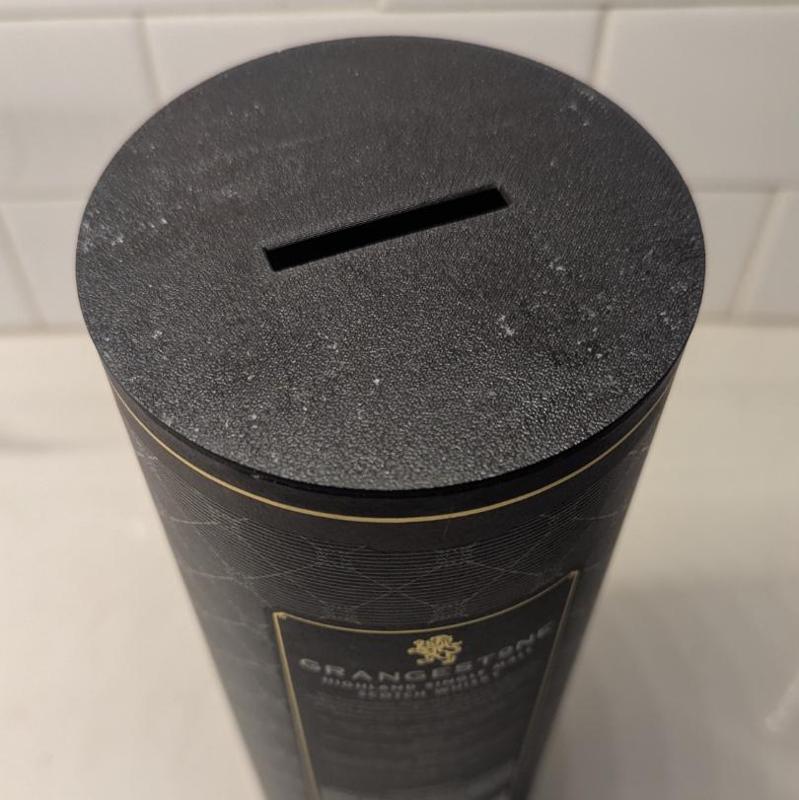 Liquor Bottle Box Coin Bank Lid