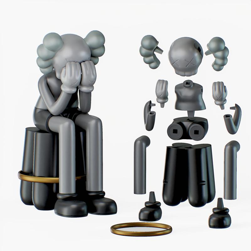 Kaws Passing Through Seated Companion Unique Deco Design