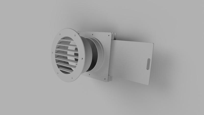 fully parametric blast gate and exhaust flange