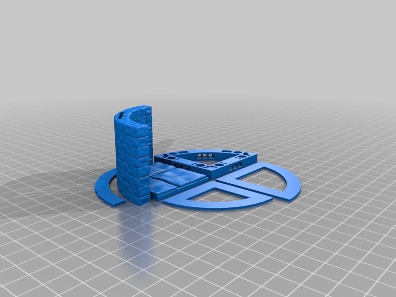 OpenDungeonTiles: Curve Interior Door Std Roughstone 2x2