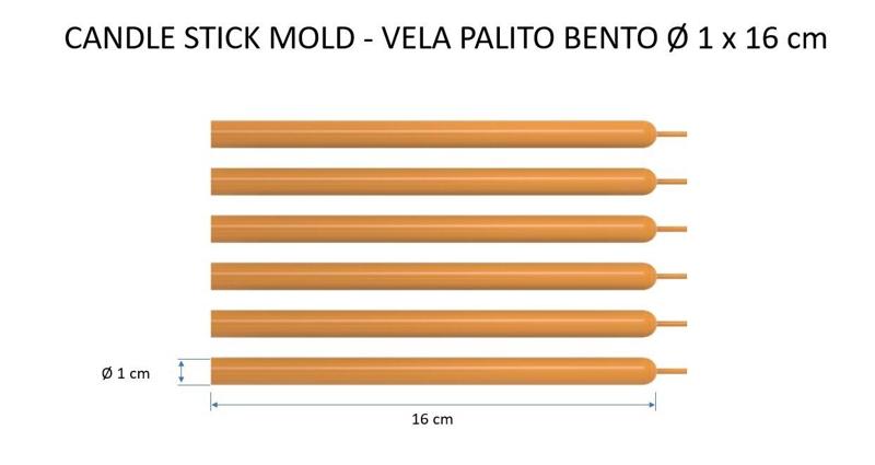 Candle Stick Mold - 6x Candle Diam. 10mm x 160 mm