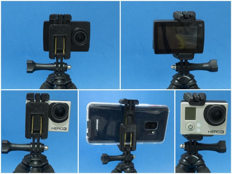 ActionCam/Phone holder with GoPro mount
