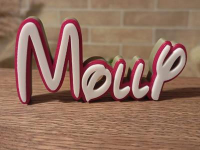 Molly Disney Name Sign Decorate Room child Birth