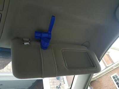 Car visor support