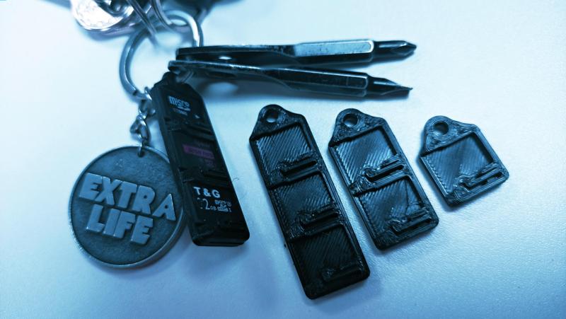 MicroSD keychain case