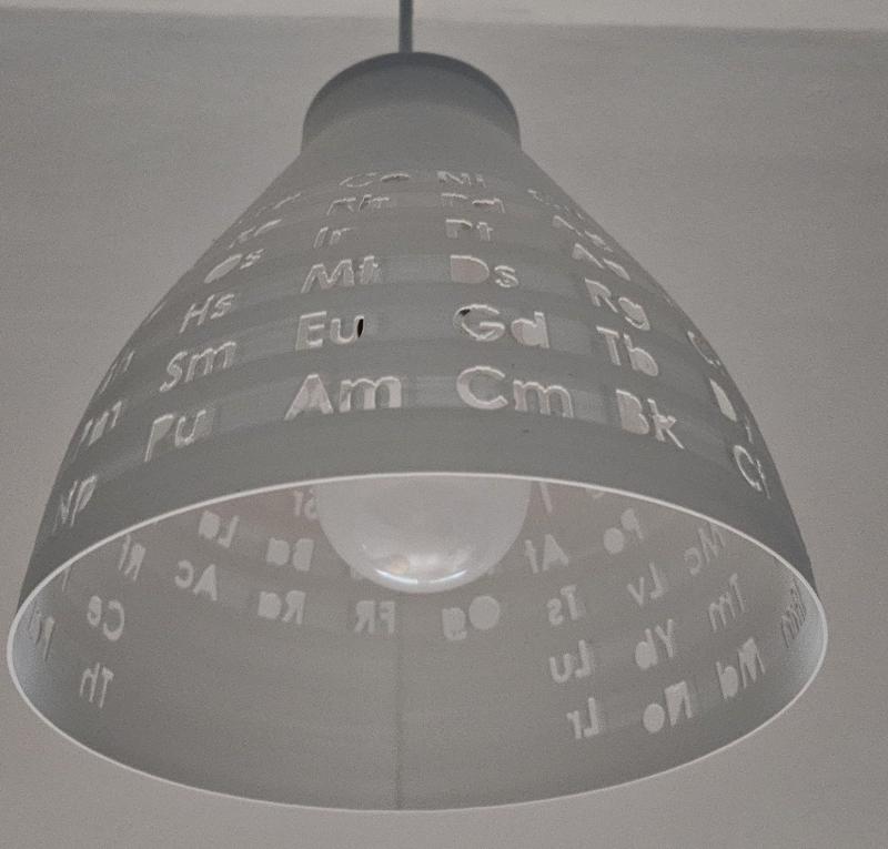 periodic table lamp shade