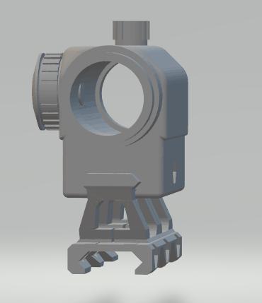 T1 dummy sight mounted on raiser for a picatinny rail .