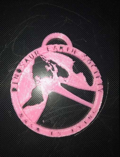 Dinosaur Earth Keychain