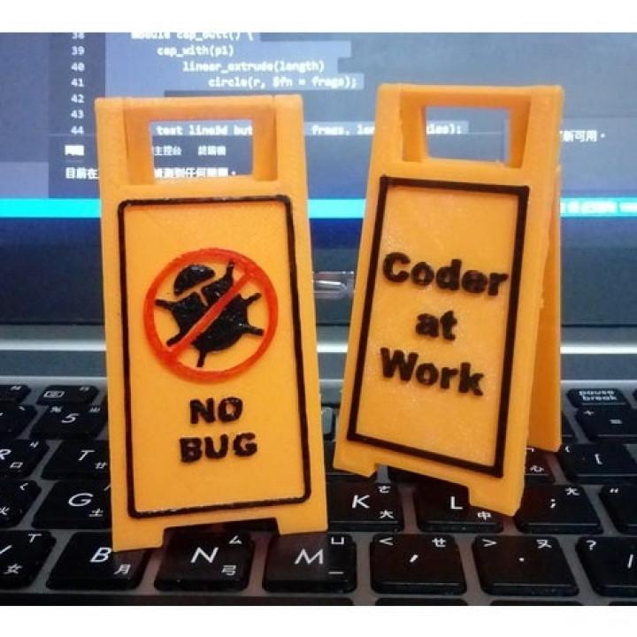 Floor stand with symbol