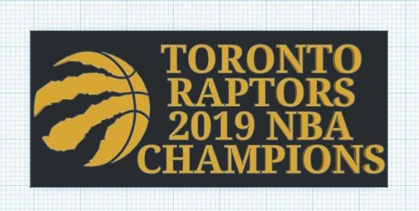 Toronto Raptors NBA Champions Plaque