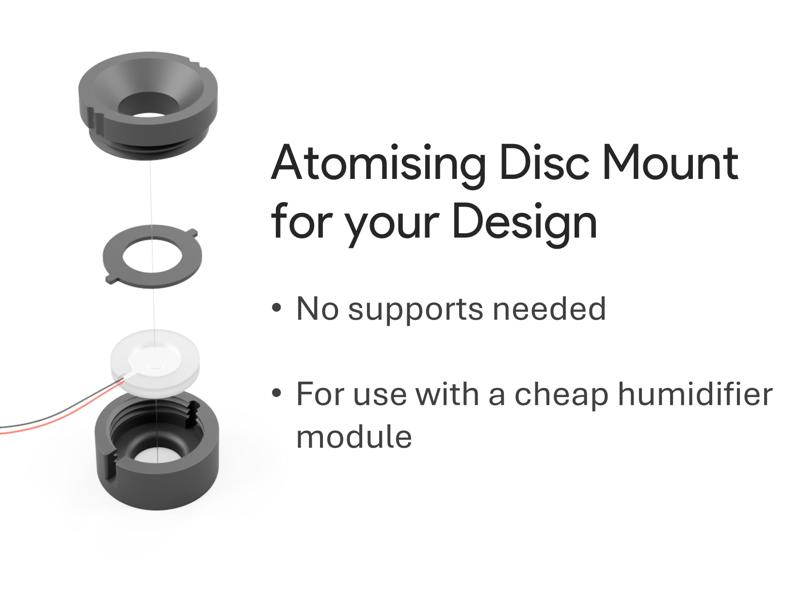 Atomization Disc Mount for Your Design