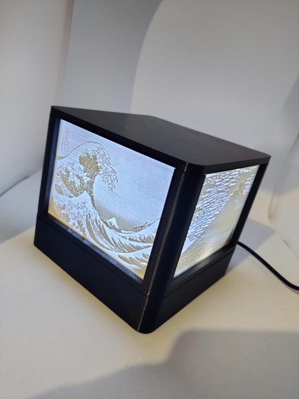 LITHOPHANE LAMP LED BY HOKUSAI