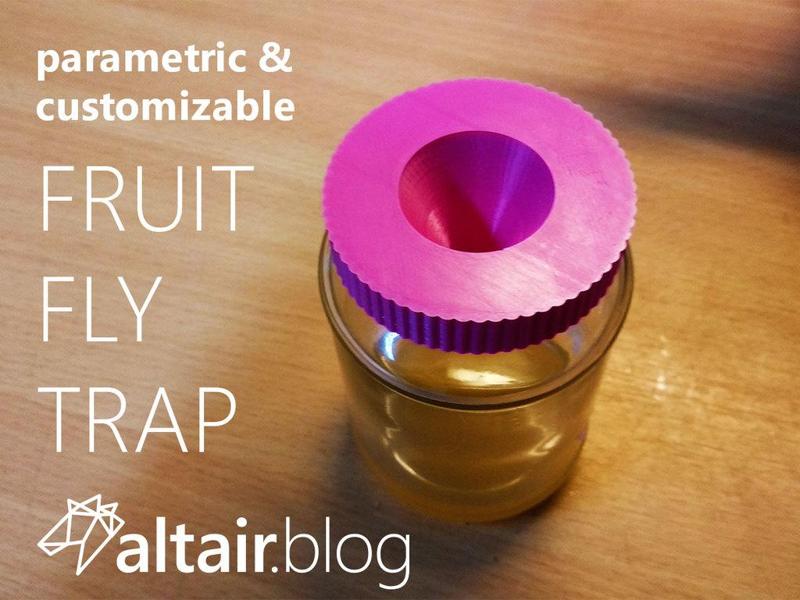 Parametric Customizable Fruit Fly Trap