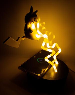pikachu wireless charger lamp